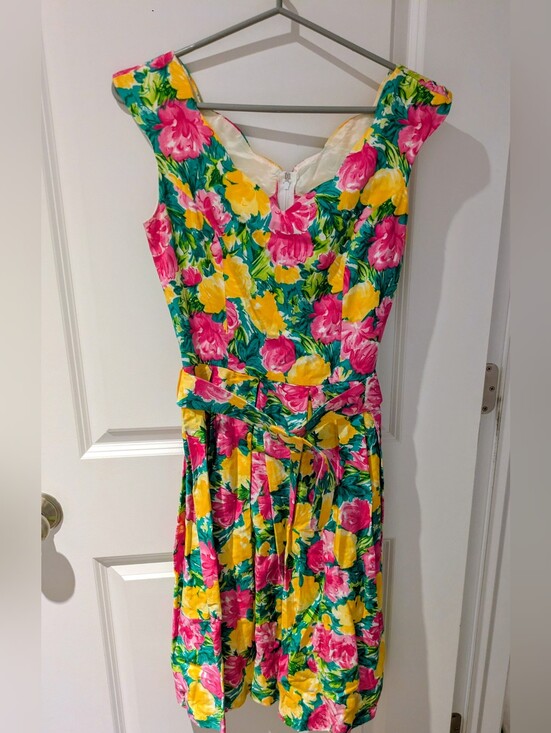 Vintage Dresses & Skirts - Vintage Floral Fit And Flare Dress